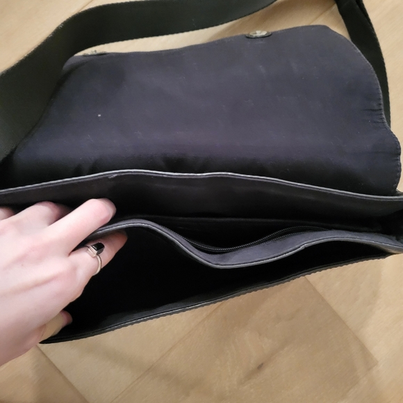 FOSSIL laptop bag genuine black leather - Picture 7 of 14